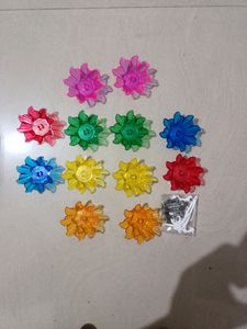 Transparent 3D Platic Diyas 12pcs At 120/-