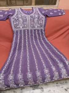 BrandNew Lavender Lucknow Embroidered Kurta
