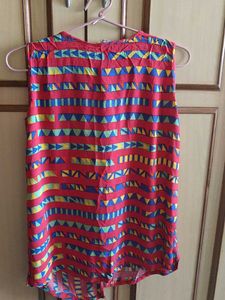 Button Down Sleeveless Shirt