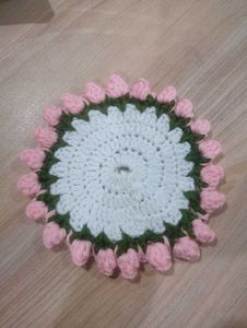 Handmade Crochet Flower Coaster