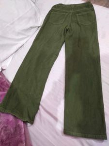 Green Wide Leg Jeans