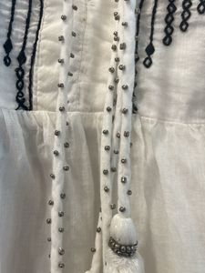 Embroidered Peasant Top