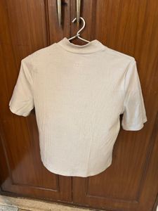 Ribbed Mock Neck Top