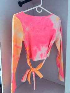 Tie-Dye Wrap Top