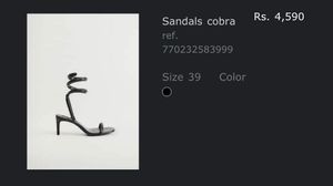 MANGO Croc Strappy Heels
