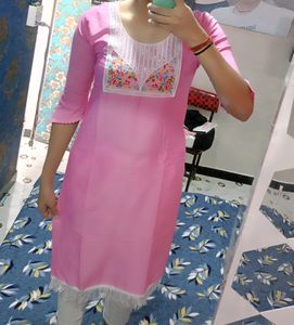 Baby Pink Colour Kurti 💕