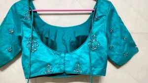 Teal Embellished Indian Blouse at 99