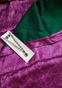 Elegant Violet Benarasi Silk Saree