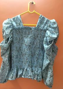 Floral Bow Full Sleeve Top