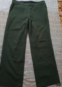 Olive Green Wide Leg Pants