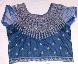 Embellished Blue Blouse