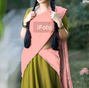 Olive Green And Cream Color Langa Davni