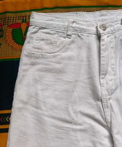 White Denim Straight Leg Jeans