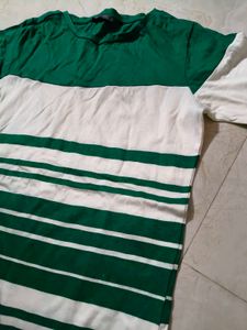 Green &amp; White Striped