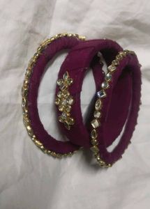 Elegant Handmade Purple Bangles