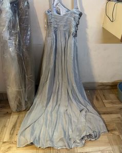 Elegant Grey Evening Gown