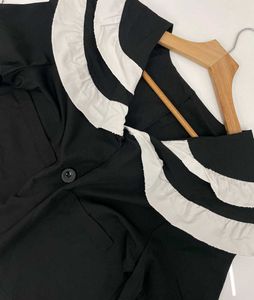 Nautical Style Black &amp; White Top