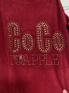 Velvet Cold Shoulder Party Wear Top