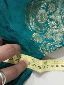 Green Pattu Blouse