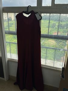Elegant Maroon Maxi Dress XL