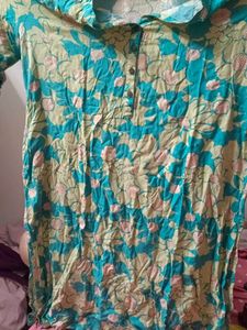 Floral Print Casual Kurti