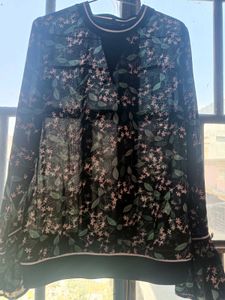 Black Printed Top