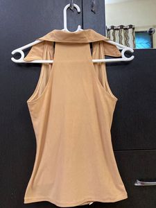 Collared Halter Top