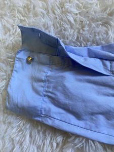 Blue Zara Basic Fitted Shirt