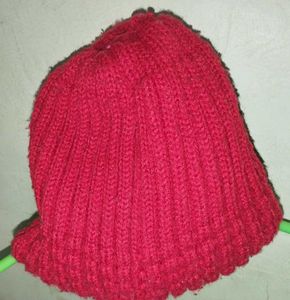 Red Knitted Baby Hat