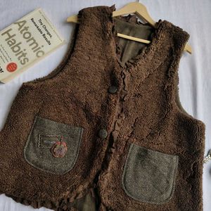 Vintage Style Brown Vest