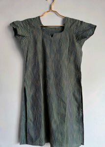 2pc Woven Green Blue Salwar Kurta Set 40&#34;