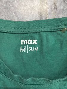 Aquatic Green Max Slim Fit Graphic Tshirt