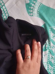 Kasually Black Fancy Top
