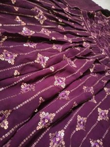 A Beautiful Women Festive Wear Wine Sharara
