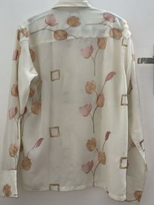 Floral Embroidered Georgette Shirt