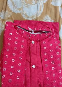 Boys&#39; Red Kurta Pajama Set