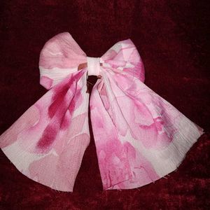 Pink Floral Hair Bow