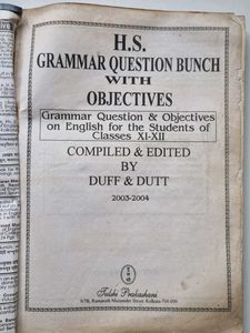 HS Grammar Question Bank With Objectives
