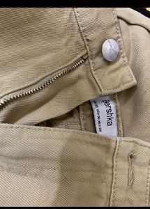 Beige Wide Leg Jeans