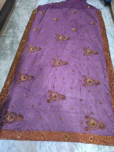 Vintage purple saree.