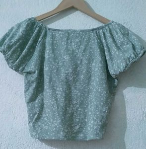 Floral Tie-Front Top
