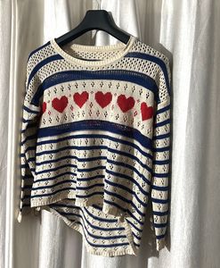 Heart Pattern Knit Sweater