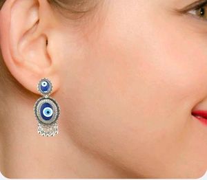 Oxidized Evil Eye Earings