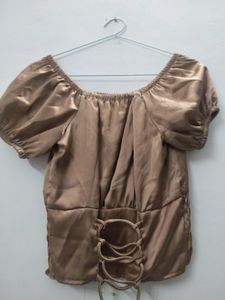 Satin Cream Top