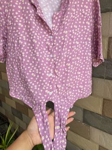 Floral Print Crop Shirt/Top