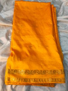 Yellow Silk Saree
