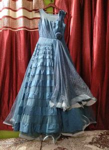 Elegant Blue Ethnic Gown
