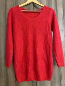 Red V-Neck Sweater