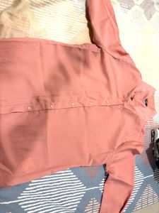 Peach Button Down