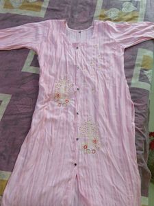 Pink Embroidered Tunic